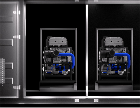 500 m3/h Generatore di idrogeno in contenitori da 1 MW Elettrolizzatore idrico per centrali elettriche a celle a combustibile
